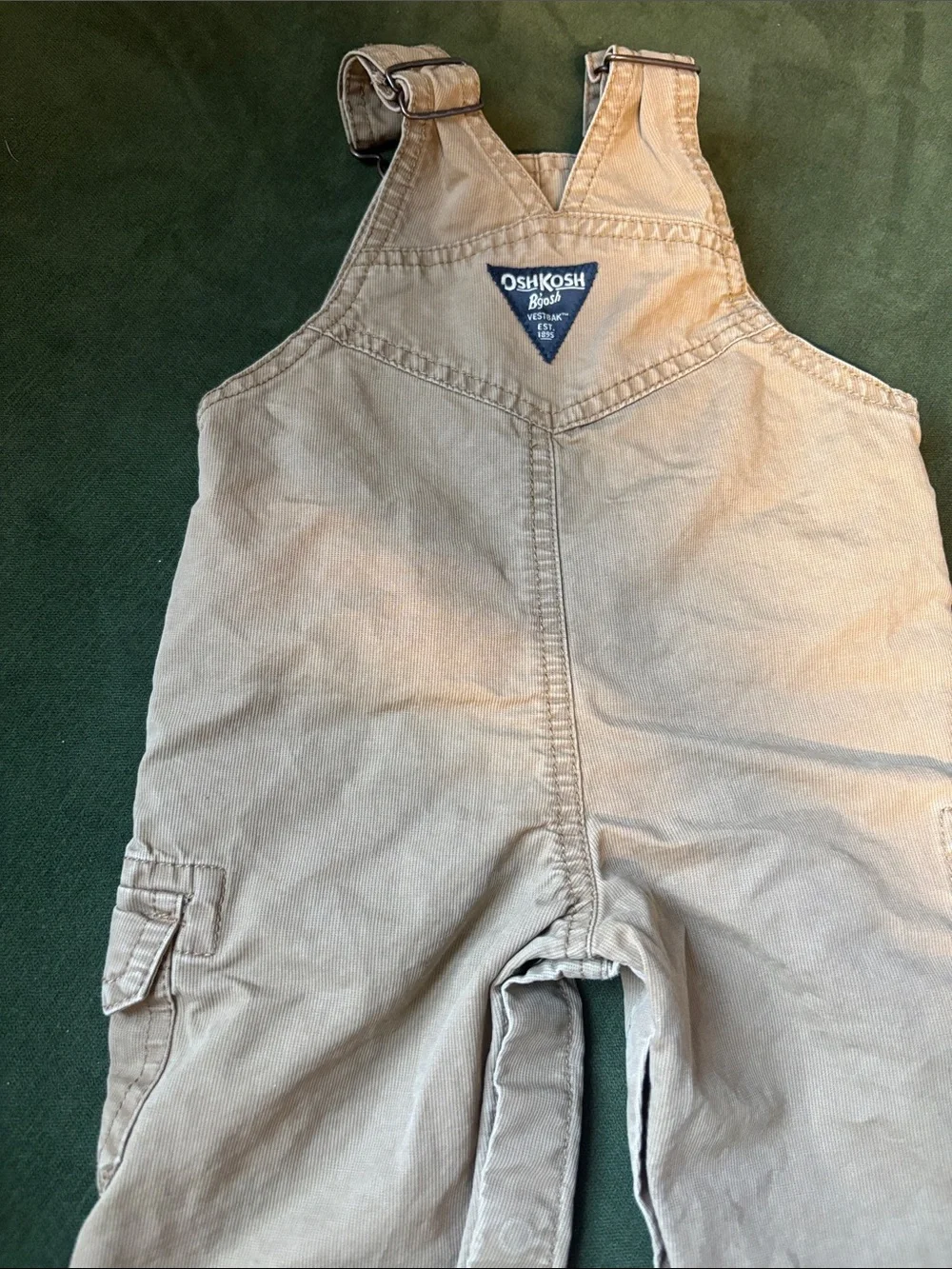 OshKosh B'gosh Tan Cargo Overalls with Pockets